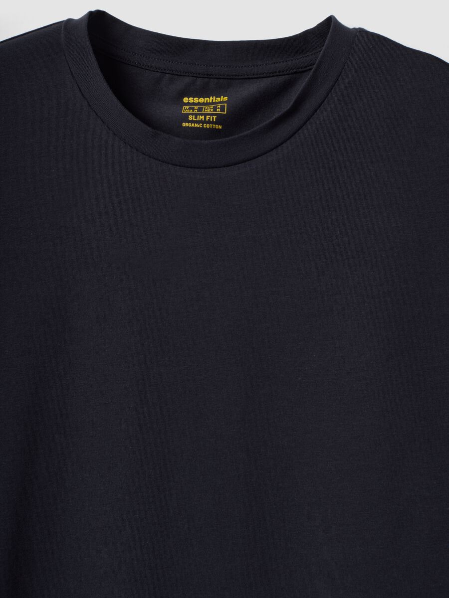 Men&rsquo;s black organic cotton slim-fit short-sleeve T-shirt_2