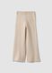 Beige regular-fit trousers with bow_1