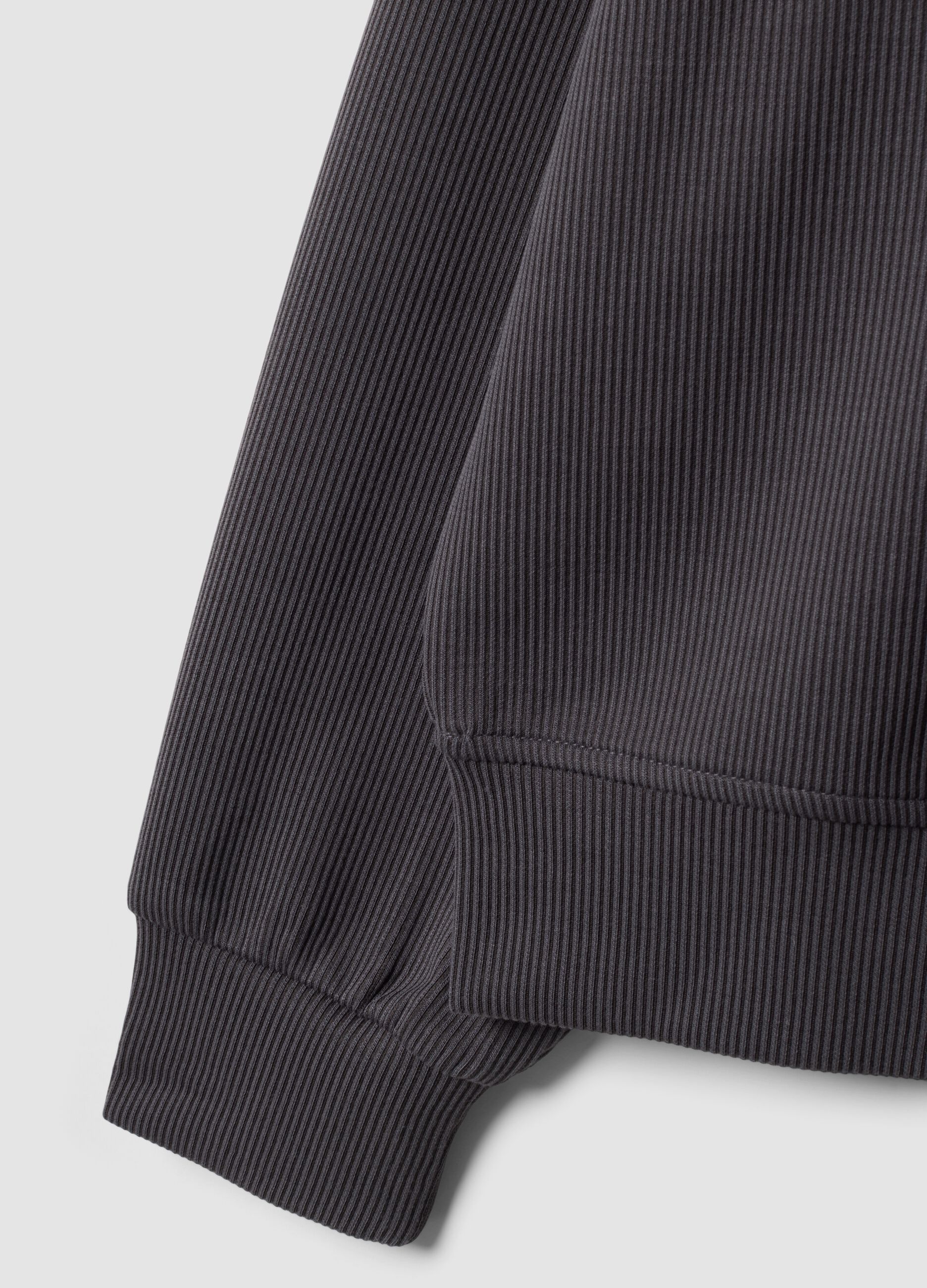 Grey stretch modal crew-neck sweatshirt ALTAVIA STUDIO