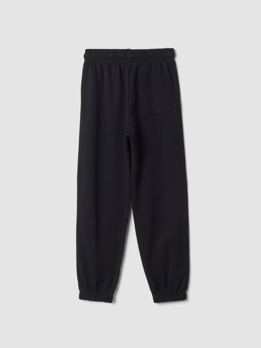 Black pure cotton joggers_1