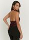 Red elasticated tank top with sequins and regular fit_1
