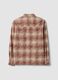 Camicia marrone a quadri in puro cotone_2