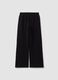 Black cotton-blend straight-leg joggers_1