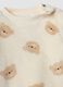 Ivory white crew-neck pyjama set with teddy bear print_2