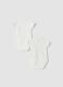 Bipack body bianchi in puro cotone organico girocollo con stampa_1