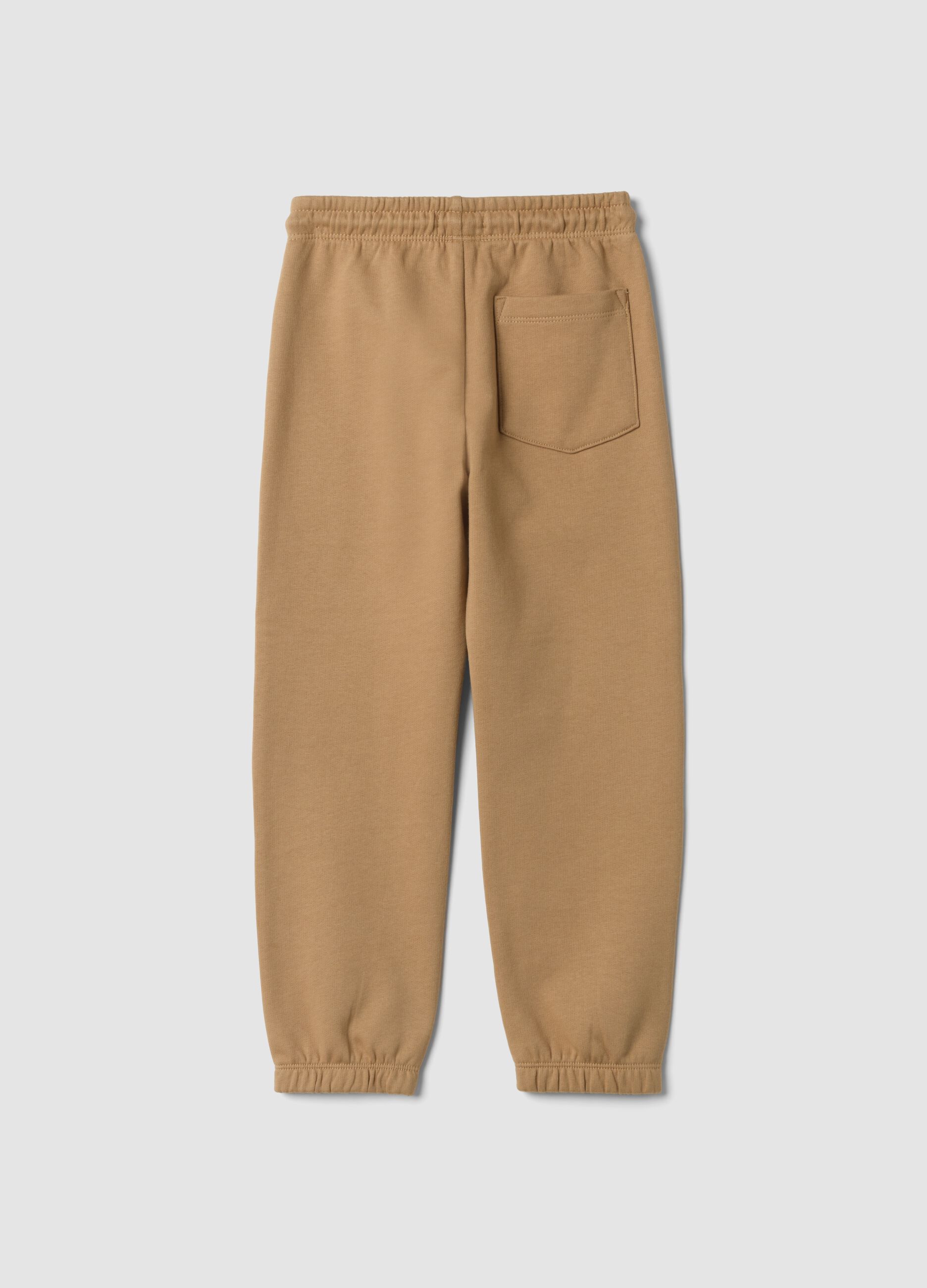 Pantaloni jogger marroni in puro cotone organico