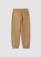 Pantaloni jogger marroni in puro cotone organico_1