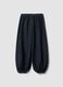 Blue pure cotton balloon-fit denim jeans_6