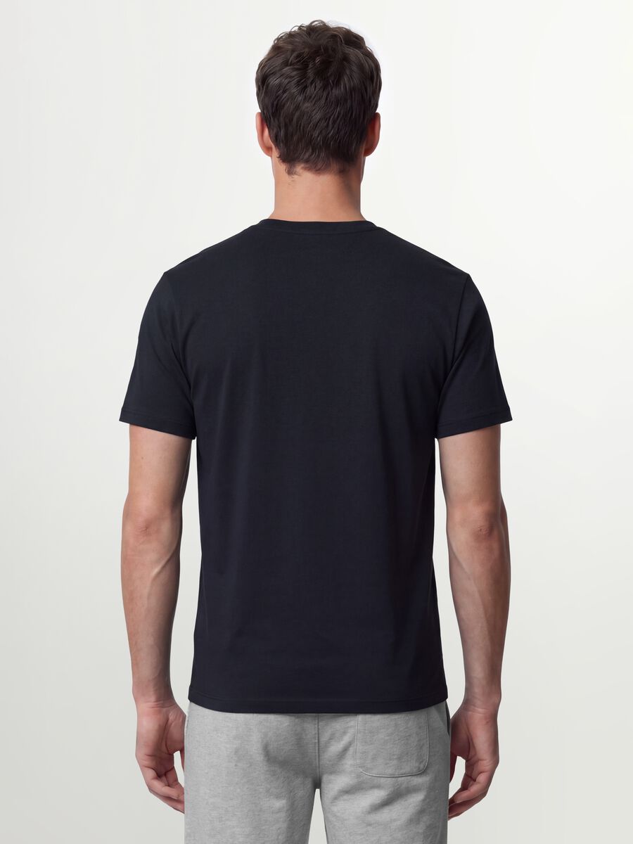 Black organic cotton slim-fit short-sleeve T-shirt_3
