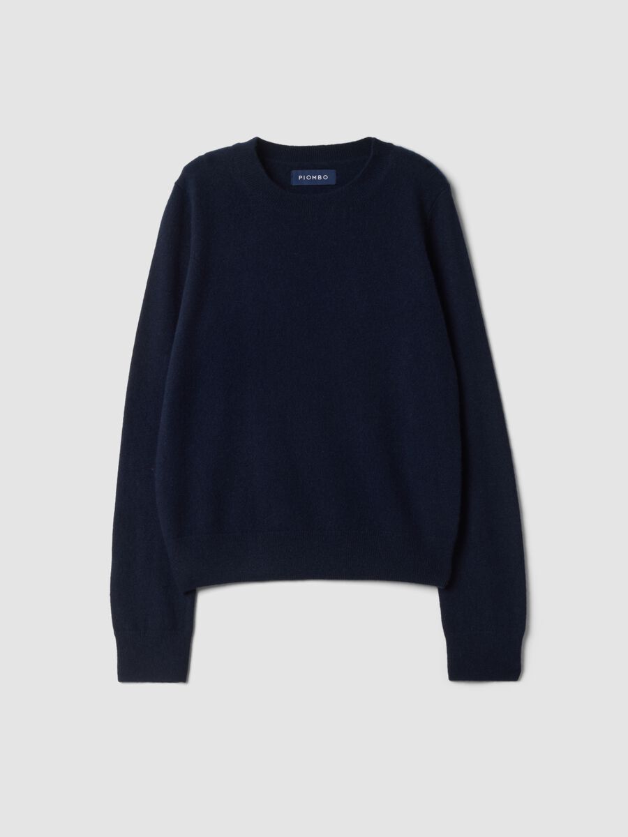 Blue pure cashmere crew-neck jumper_0