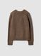 Brown wool-blend crew-neck jumper_1