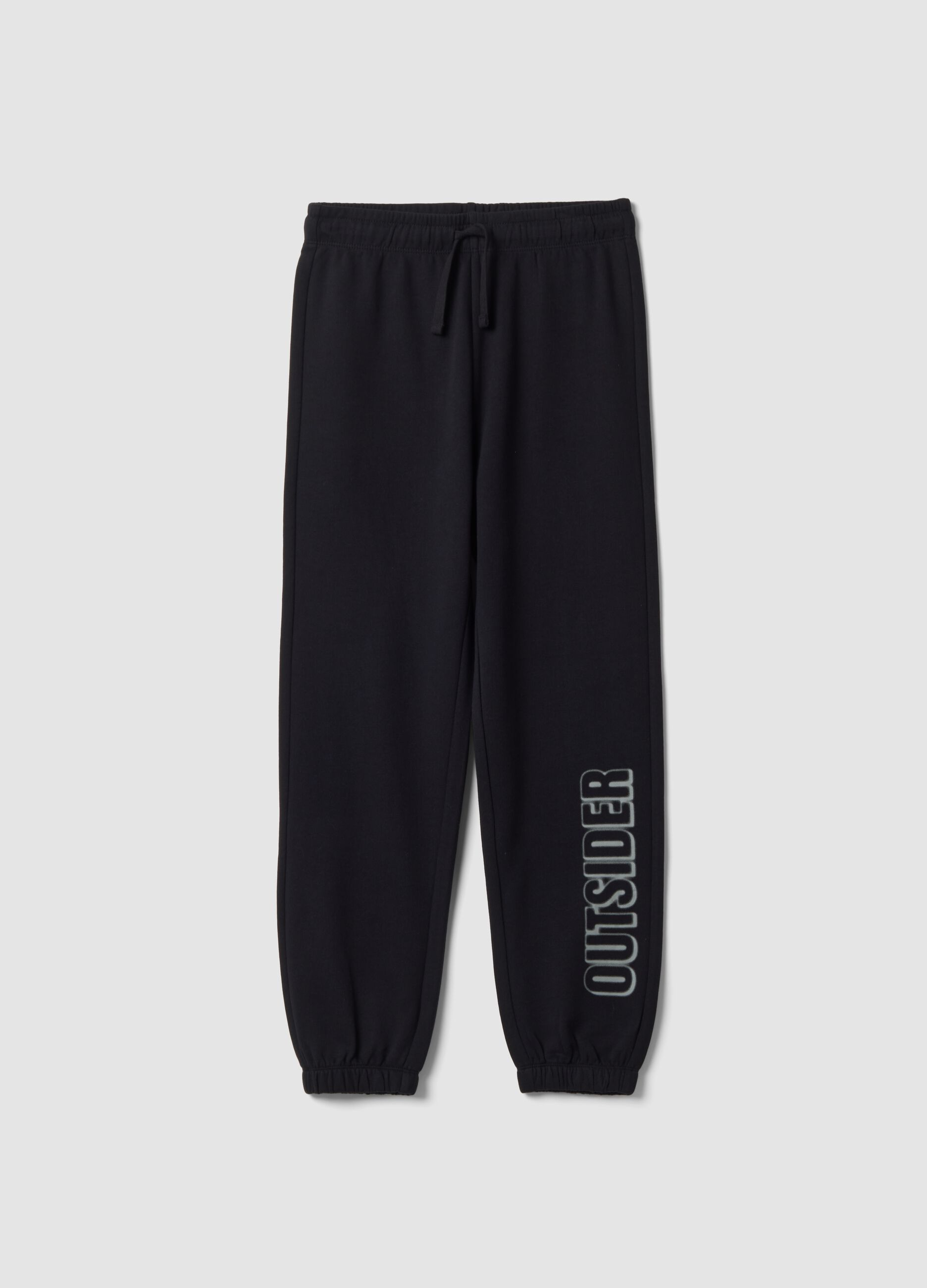 Pantaloni jogger blu in puro cotone organico