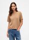 Brown short sleeve cotton T-shirt_0