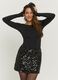 Black Sequin Mini Skirt_1