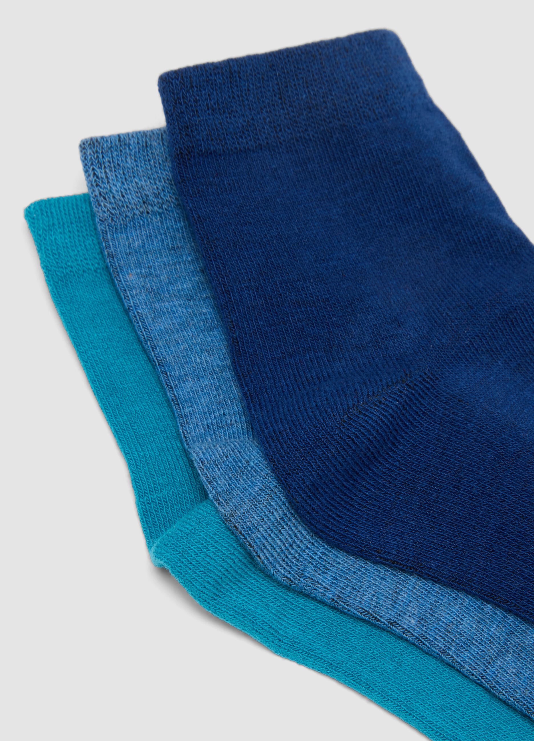 5-pack of multicolour short socks in stretch organic cotton
