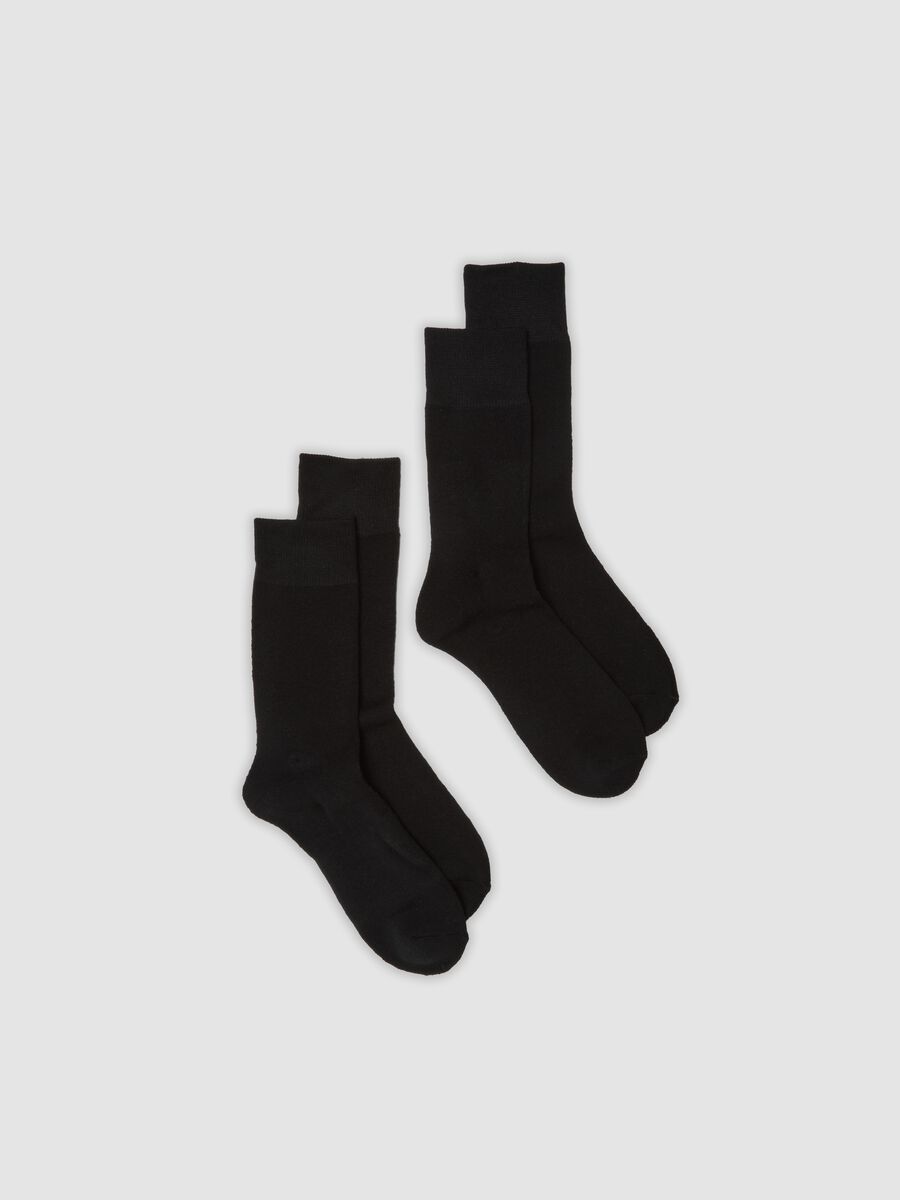 2-pack of black midi socks in stretch fabric_0