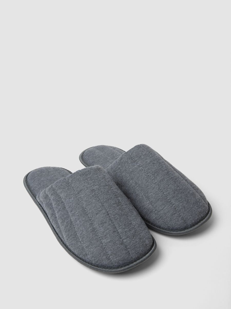 Grey padded home slippers_2