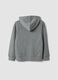 Grey marl sweatshirt in pure organic cotton with crew neck_1