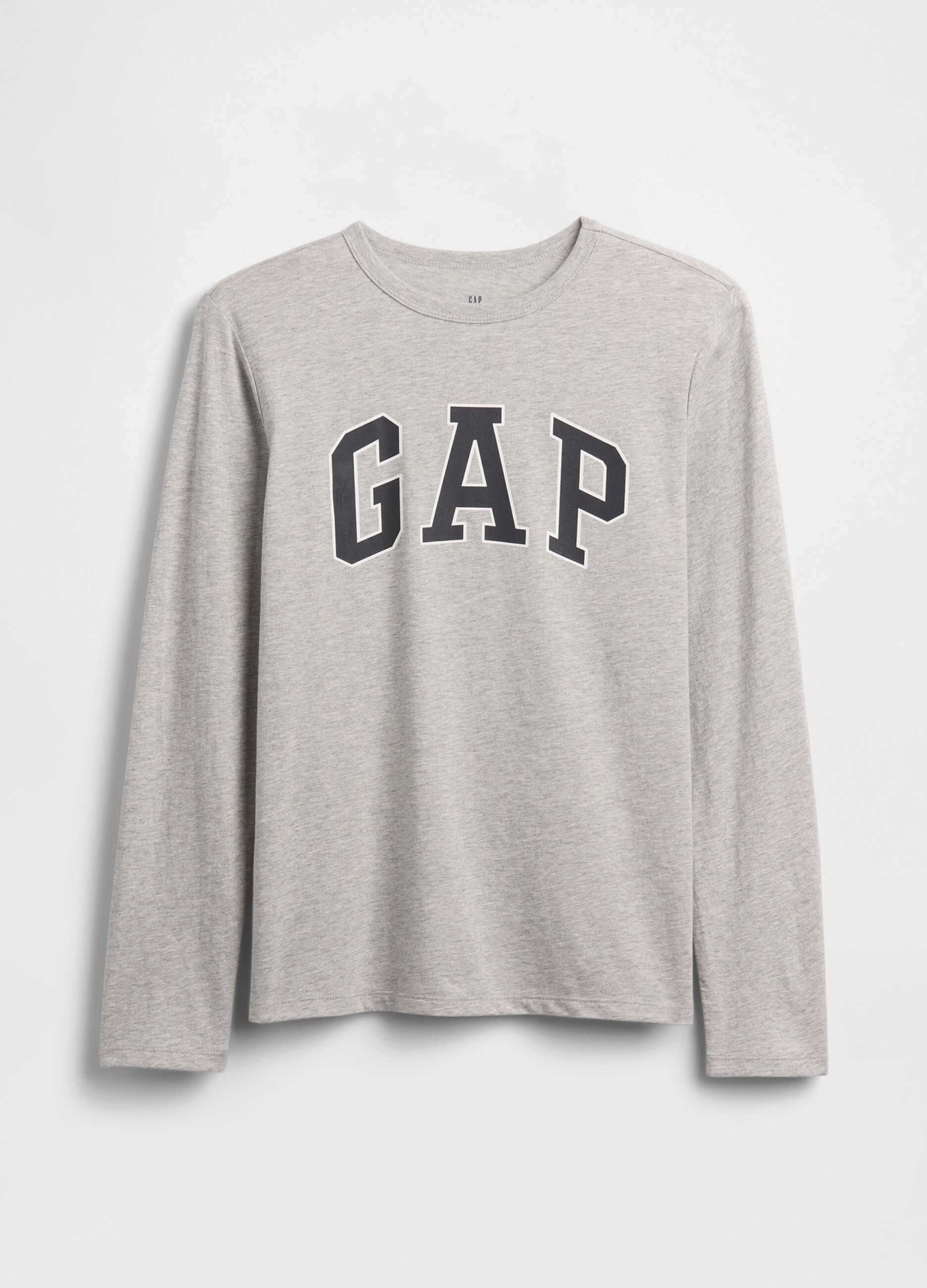 Light grey pure cotton long-sleeve T-shirt with GAP logo
