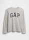 Light grey pure cotton long-sleeve T-shirt with GAP logo_0