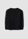Black crew-neck jumper with jacquard print_1