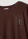 Brown viscose-blend jumper with rhinestones, regular fit_1