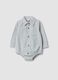 Body bianco in puro cotone con colletto e righe_0