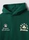 Green cotton-blend hoodie with Celtics print for boys_2