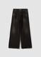 Black balloon-fit jeans in a cotton, viscose, lyocell and wool blend_0