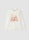 White stretch cotton crew-neck T-shirt_0