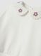 Pink two-piece set in pure organic cotton with crochet collar_3