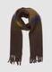 Sciarpa marrone sfumata con frange_0