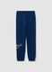 Blue regular-fit cotton-blend joggers_5