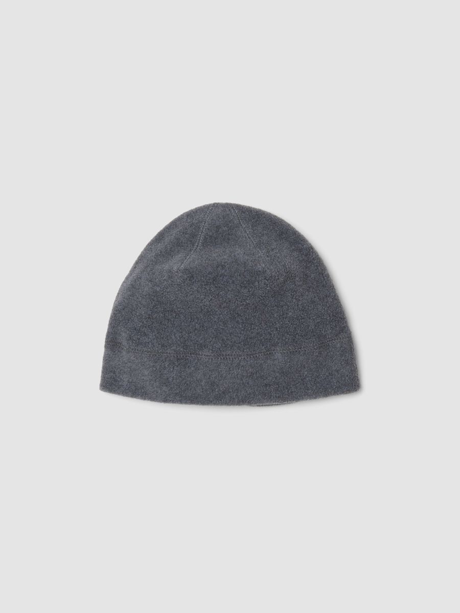 Grey fleece beanie_0