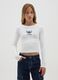 White stretch cotton girl's T-shirt_0