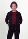 Black stretch viscose sweatshirt with roll neck, regular fit_0