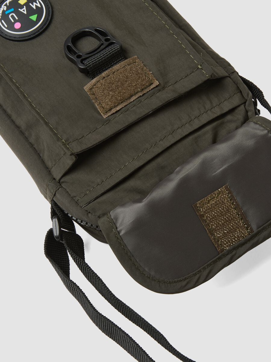 Green crossbody bag with zip closure and adjustable strap_2