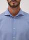 Camicia bianca e blu in dobby di misto lyocell a righe slim fit Easy Iron_1
