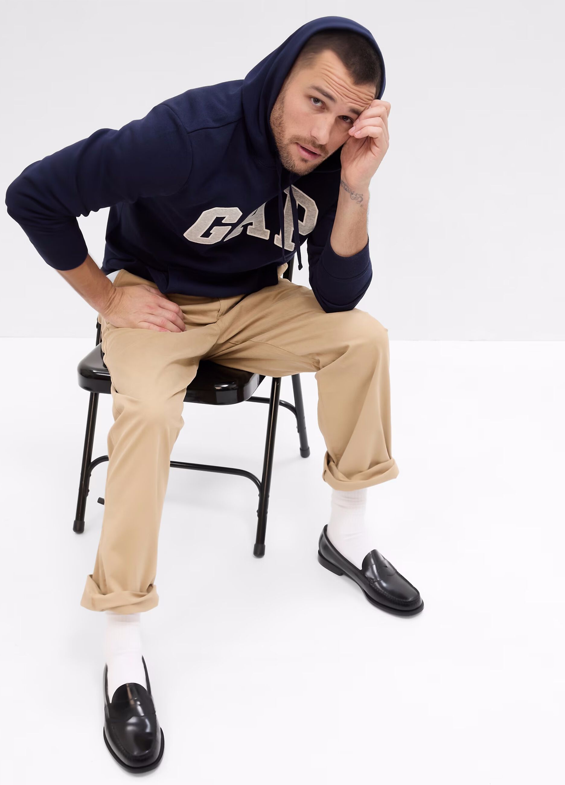 Hoodie with embroidered logo