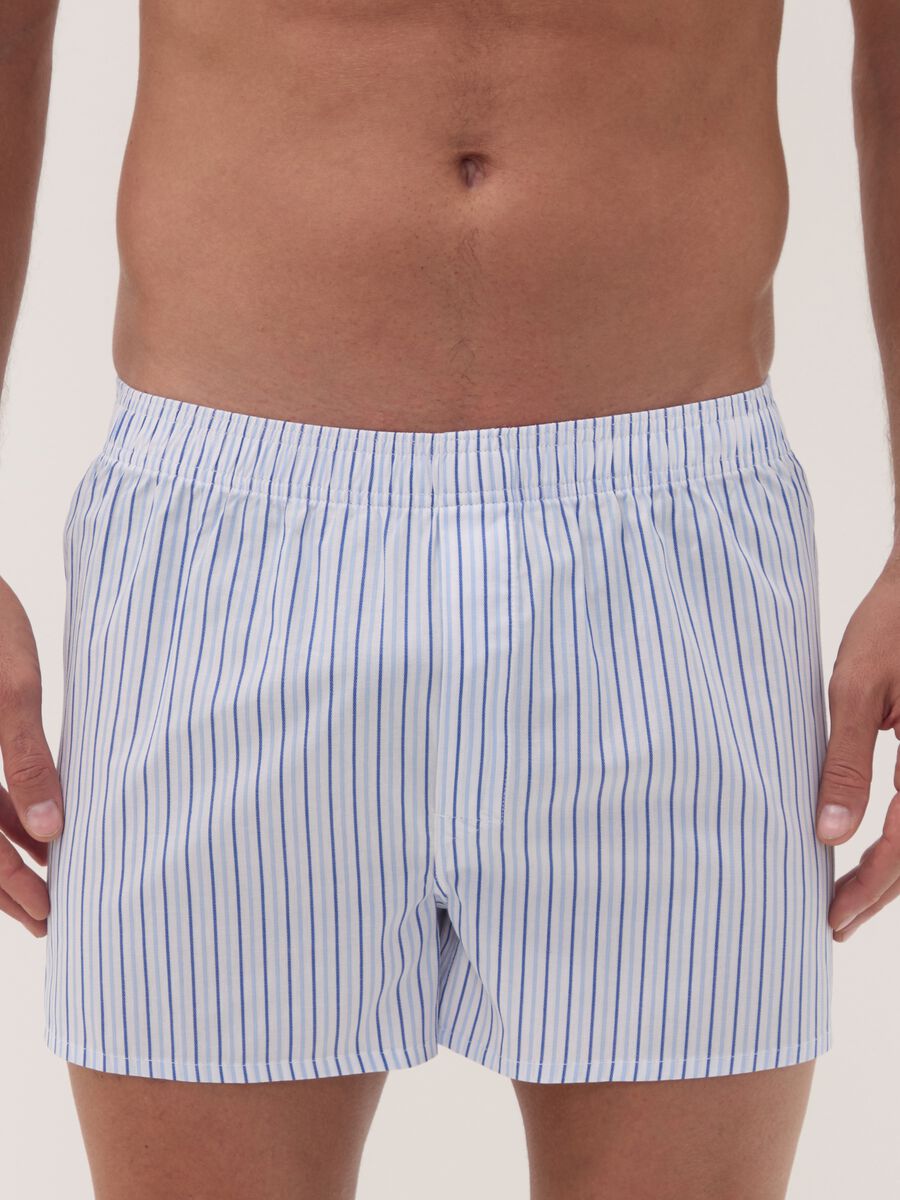 2-pack men&rsquo;s white and light blue boxer shorts in pure organic cotton_1