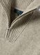 Beige regular-fit stretch wool half-zip jumper_1