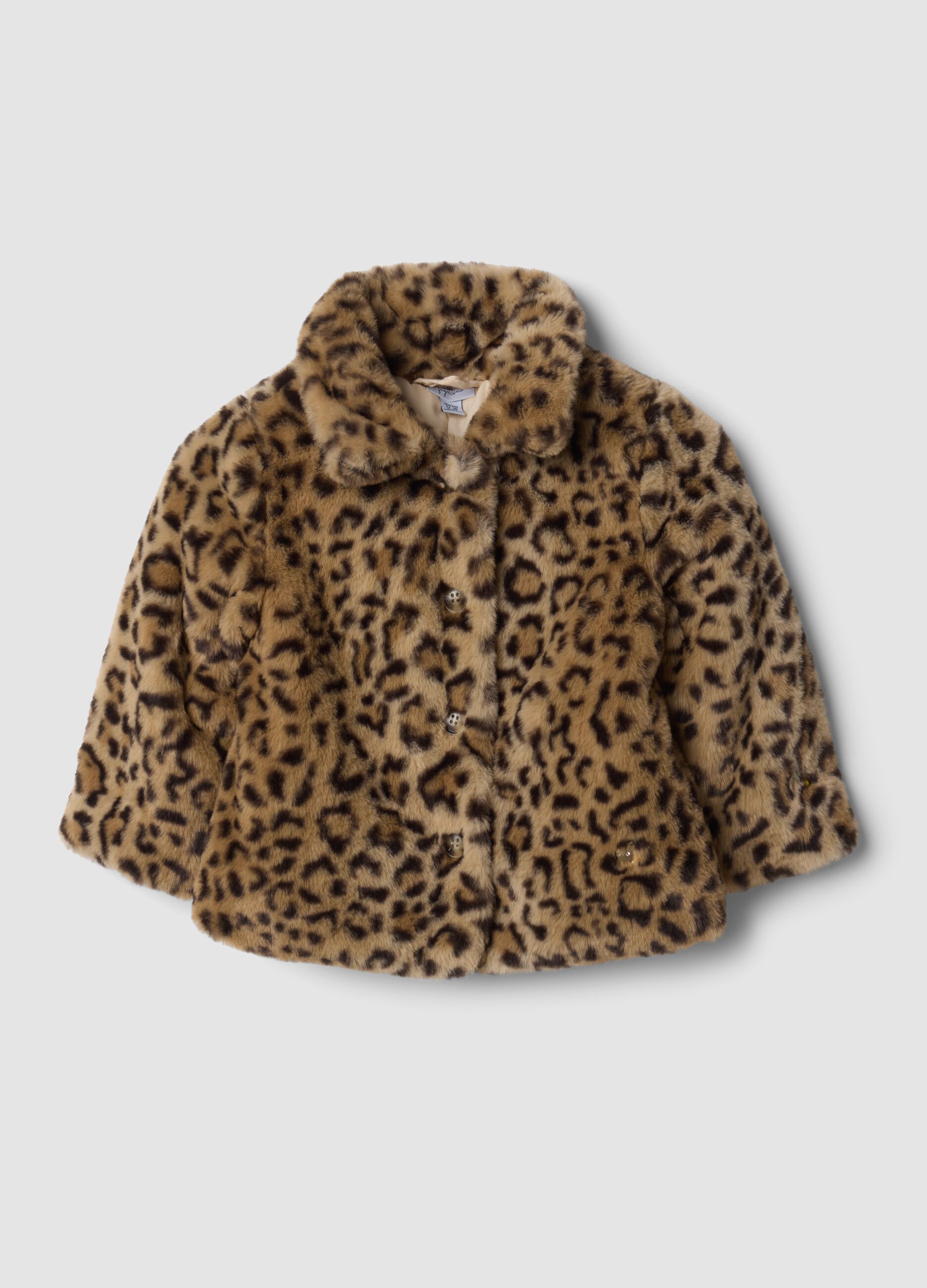 Giacca marrone animalier
