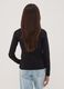 Black pure organic cotton top with high neck_2
