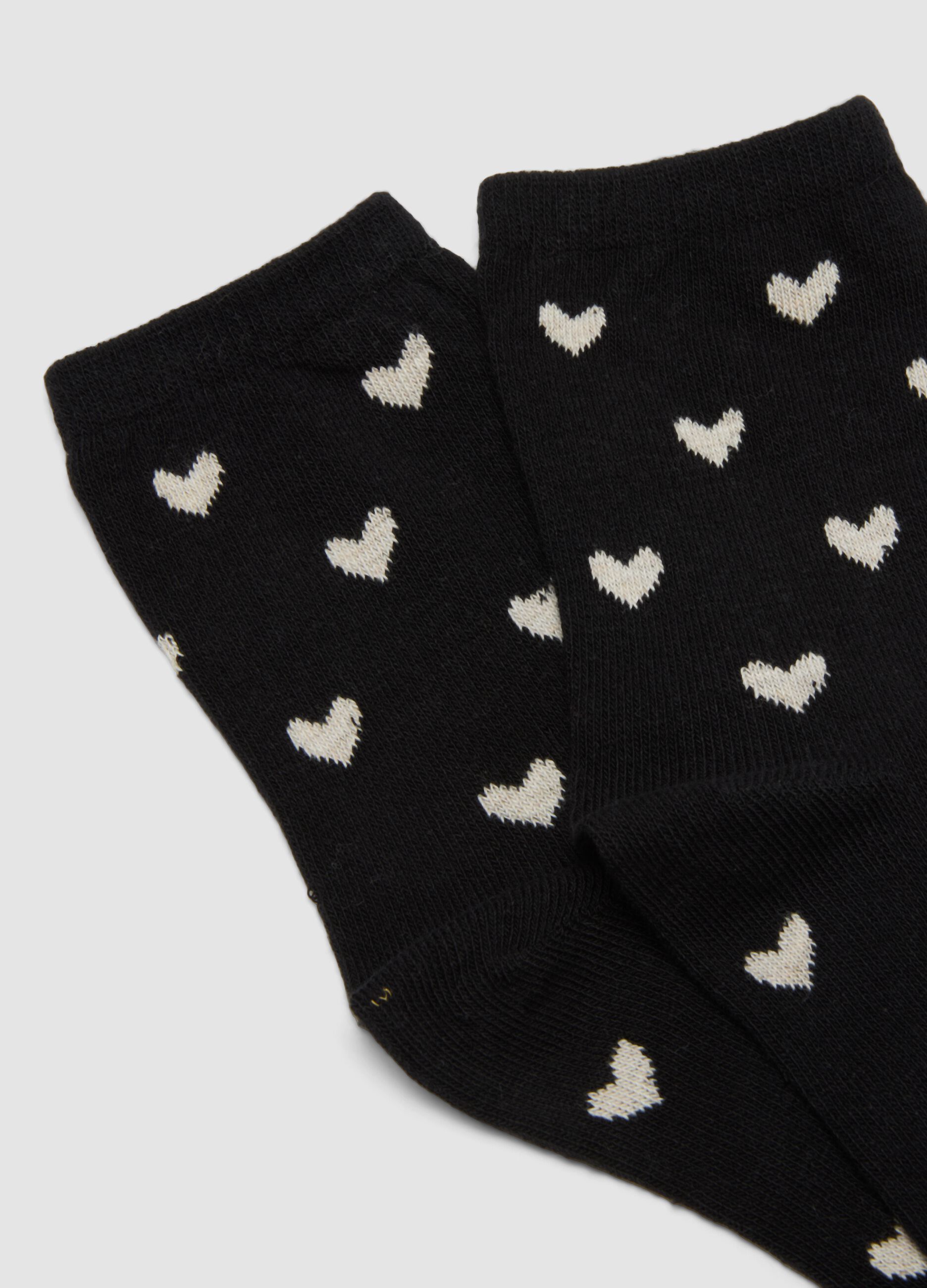 2-pack of black stretch organic cotton socks
