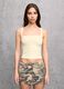 Square-Neck Tank Top in Pastel Yellow_0