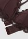Brown stretch lace-trim bra_1