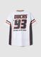 White sports T-shirt with Anaheim Ducks print_6