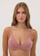 Pink triangle bra in organic cotton and stretch viscose_0