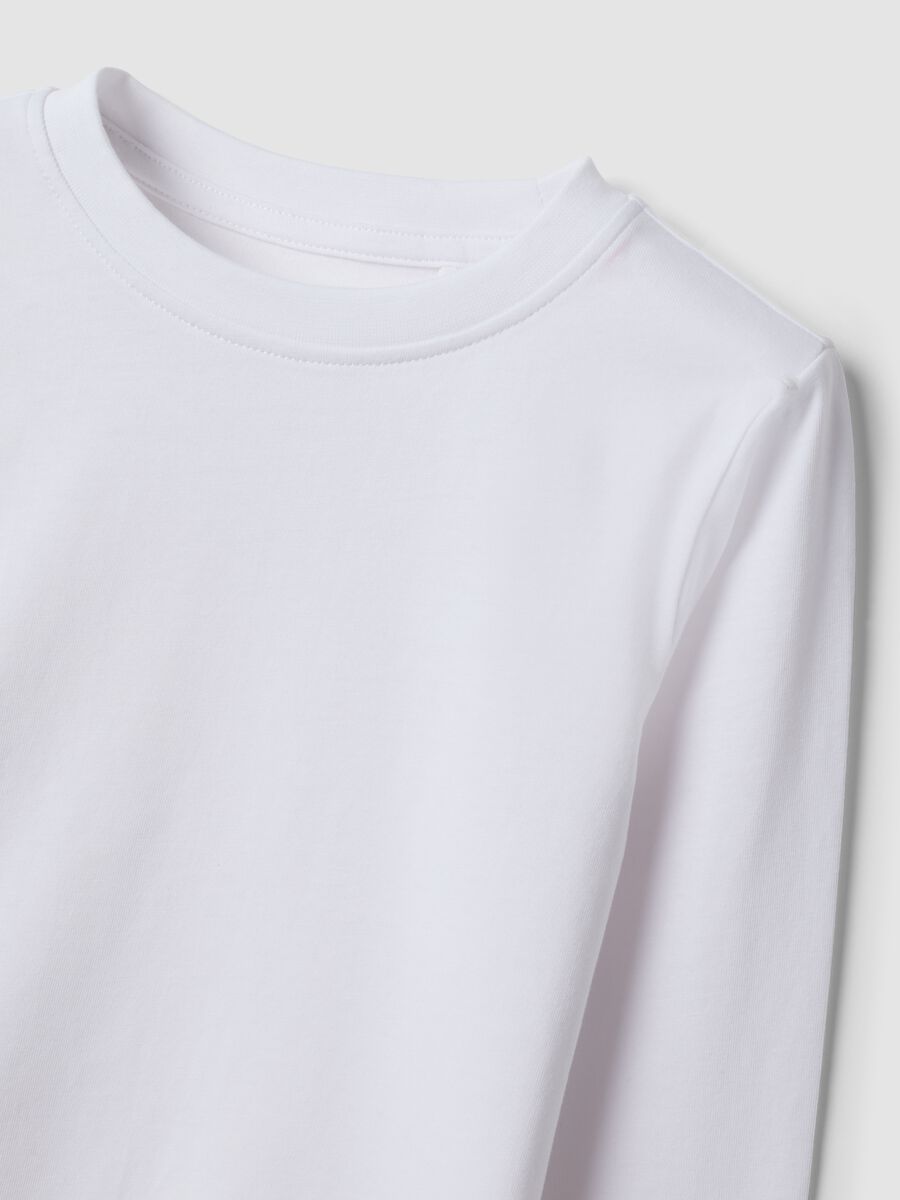 White girls&rsquo; crew-neck T-shirt in pure organic cotton_2