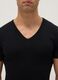 Two-Pack Black Deep V Pure Cotton T-Shirt Regular Fit_1